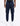 navy track pants with zip pockets and cargo pockets, logo patch on thigh, drawstring waist, cuffed ankles, with white