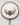 white single sided wide brim bucket hat with brown trim and adjustable chin cord, label reads K-Star Seven