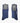 Two pairs of Al-Capone men's navy blue patterned crew socks, neatly folded and displayed with hangtags against a white