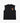 Black Bucket Sleeveless Mens T-Shirt with an orange high-top sneaker and bucket hat graphic, laid flat.