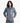 Blizzard Mens Softshell Jacket in gray, front view, featuring a full-zip closure, hood, and a white contrast panel with a
