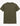 Back view of a plain olive green Cannister men's t-shirt, short-sleeved with a ribbed crew neck, laid flat.