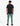 Back view of a male model with dark skin and short dark hair, wearing a black Clegane Mens Logo T-Shirt and dark green