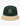 Klevas Gram reversible bucket hat in dark green and beige with an embroidered golden logo.