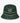 Dark green Klevas Gram Reversible Bucket Hat, featuring a gold embroidered 'K' logo with a laurel wreath on the front.