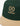 Close-up of a Klevas Gram Reversible Bucket Hat featuring a dark green top, a light beige brim, and an embroidered gold