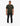 Louis Mens Knitted Golfer in dark green, worn by a male model paired with black jeans and white sneakers.