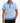 Close-up of a boy wearing a blue and white geometric patterned Milano Knitted Golfer polo shirt with black pants.