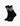 Two black Nadal crew socks with white and tan stripes and a star logo, presented angled on a clean white background.