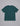 teal short sleeve crew neck t shirt viewed from the back with a plain design and clean hem