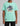 mint green short sleeve tee with a circular graphic of a peace sign hand, stars and orange originals text; small patch at hem