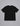 back view of a plain black short sleeve t shirt on a gray background