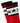 Pair of Travis athletic socks featuring bold red, white, and black stripes with a 'KIKA' logo and star motif.
